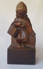 Estatueta austríaca antiga da década de 1920 August Rungaldier esculpida à mão florista de madeira comprar usado  Enviando para Brazil