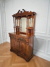 Antique walnut mirrored for sale  LUTTERWORTH