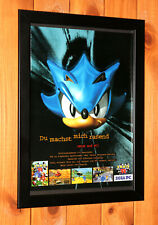 1998 Sonic R Sega Saturn GameCube PS2 Vintage Pequeno Pôster Promocional Página de Anúncio Emoldurada comprar usado  Enviando para Brazil