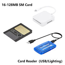 Cartão Smartmedia 16MB 32MB 64MB 128MB cartão SM + adaptador leitor de cartão Smartmedia, usado comprar usado  Enviando para Brazil