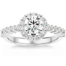 Halo diamond moissanite for sale  Libertyville