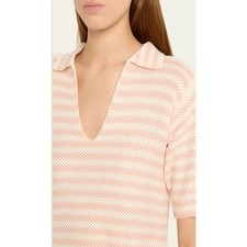 Używany, KULE The Lucie Crochet Polo Dzianinowy top w paski rozmiar M Pastelowe kolory na sprzedaż  Wysyłka do Poland
