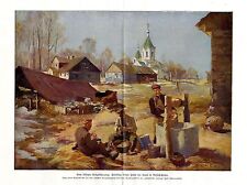 1915 Grajewo Pokojowa praca za frontem w rosyjsko-polsce antique print na sprzedaż  Wysyłka do Poland