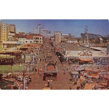 1950 Roda-gigante montanha-russa Long Beach PIKE área divertida Ca. Cartão postal 2R3-199 comprar usado  Enviando para Brazil