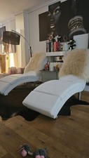 White chaise lounge for sale  CROYDON