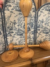 Suporte de chapéu ou peruca vintage de pinho australiano virado à mão 14 pol. Suporte para chapéu de boneca ~ Perucas, usado comprar usado  Enviando para Brazil