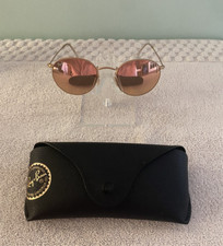 Óculos de sol Ray-Ban redondo RB 3447 rosa lente espelhada armação dourada 50-21 145mm comprar usado  Enviando para Brazil
