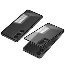 Do Sony Xperia 1 V, luksusowy hybrydowy metalowy zderzak magnetyczne szkło tylna pokrywa etui na sprzedaż  Wysyłka do Poland