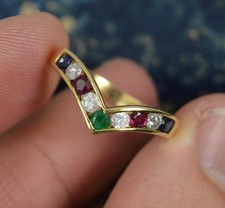 Carat gold emerald for sale  UK