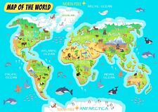 Poster map.globe animals for sale  SWINDON