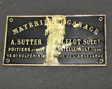 Plaque constructeur sutter d'occasion  Châtellerault