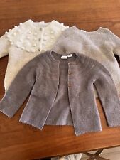 Conjunto de 3 Suéteres Zara Baby Tamanho 4-5 Marrom Bege Creme Neutro Bronzeado Meninas, usado comprar usado  Enviando para Brazil