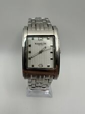Relógio Kenneth Cole Reaction masculino 30mm tom prata tanque KC3509 nova bateria 8”, usado comprar usado  Enviando para Brazil