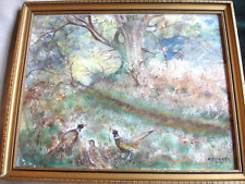 Vintage watercolour pheasants for sale  CORBY