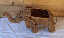 Vintage wicker elephant for sale  UXBRIDGE