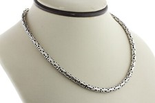 Colar de corrente bizantina vintage prata esterlina 925 Bali liso 3 mm - 20" comprar usado  Enviando para Brazil