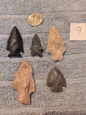 Usado, Grupo de 5 pontas de flecha autênticas de melhor grau de campo - Encontradas no Tennessee Lote 9 comprar usado  Enviando para Brazil