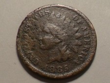 1885 BOM "CLEAR DATE" "FILLER" CABEÇA DE ÍNDIO BRONZE CENTAVO BAIXO CUNHAGEM 11.761.594! comprar usado  Enviando para Brazil