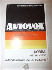 Manuale autoradio autovox usato  Roma