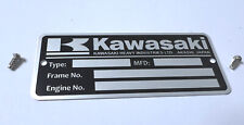 Plaque constructeur kawasaki d'occasion  Vitré