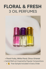 3x Óleos Perfumados Femininos | Coleção Floral, Fresca e Elegante | Roll-On de 3ml, usado comprar usado  Enviando para Brazil