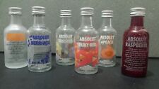 Usado, Lote de seis MINI GARRAFAS DE VIDRO VAZIAS ABSOLUT VODKA 50ML COM TAMPAS. FRETE GRÁTIS. comprar usado  Enviando para Brazil