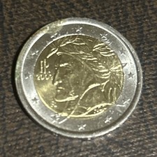 Monedas de euro moneda de 2 euros Italia 2002 Dante Alighieri raras emitidas en Italia.  segunda mano  Embacar hacia Mexico