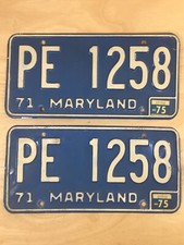 Vintage maryland license for sale  Soda Springs