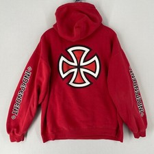 Moletom com capuz vintage logotipo caminhões independentes serve grande vermelho anos 90 Y2K Skate Street comprar usado  Enviando para Brazil