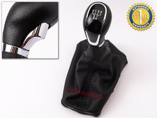 Pomello Leva del Cambio per Opel Astra J 5 Marce Nero Pelle con Cuffia na sprzedaż  Wysyłka do Poland