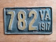 Usado, Placa de licença Virginia 1917 rara número baixo placa de 3 dígitos comprar usado  Enviando para Brazil