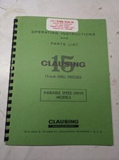 Clausing instruction operator for sale  USA