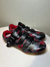 Sapatos de ciclismo Speed Road vermelho/preto camuflado chuteiras bicicleta masculino tamanho EUA 8,0 EUR41 comprar usado  Enviando para Brazil