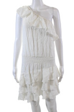 Vestido Feminino Mademoiselle Hortense Saint Barth Um Ombro Camadas Branco Pequeno comprar usado  Enviando para Brazil