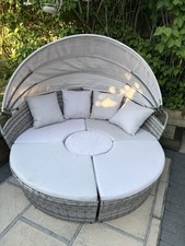 Grey rattan outdoor for sale  ROMFORD