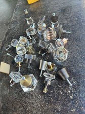 26 botões.  Botões de armário acrílico transparente, cromo polido, ouro, bronze, rosa, usado comprar usado  Enviando para Brazil