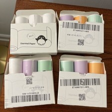 4 caixas 3 rolos cada papel adesivo térmico 50 mm *3,5 m cores sortidas comprar usado  Enviando para Brazil