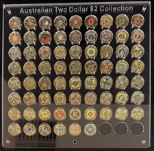 Monedas australianas 69 colores colección monedas de $2 2012 - 2025 en exhibición acrílica segunda mano  Embacar hacia Mexico