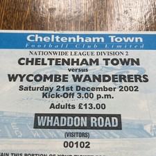 Cheltenham town wycombe for sale  BOURNE END
