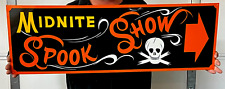 Placa pintada à mão Halloween SPOOK SHOW ENTRADA DE CARNAVAL parque de diversões circo comprar usado  Enviando para Brazil