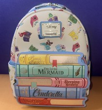 Mini Mochila Loungefly Disney Princess Books Clássicos e Acompanheiros Nova Com Etiqueta, usado comprar usado  Enviando para Brazil