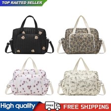 Usado, Bolsa de maternidade floral carrinho de bebê bolsa de fraldas bolsa de viagem pendurada para trabalho de parto e entrega # comprar usado  Enviando para Brazil