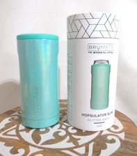 Brumate Hopsulator Slim Can Cooler 12oz Glitter Aqua My Friend My Hero You Rock comprar usado  Enviando para Brazil