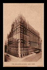 CARTÃO POSTAL WALDORF-ASTORIA HOTEL CIDADE DE NOVA YORK VISÃO PANORÂMICA NÃO PUBLICADA comprar usado  Enviando para Brazil