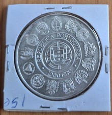 Portugal prata 1000 escudos 1992, KM-657. Ibero-americano. Navios. UNC comprar usado  Enviando para Brazil