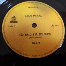 7" ABILIO MANOEL "NAO NASCI PRA SER HEROI" BOSSA JAZZ SAMBA BRAZIL VG+ 72' comprar usado  Brasil 