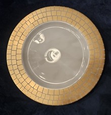 Carregador Marc Blackwell 12" ou prato de buffet "Palazzo" em ouro parisiense brilhante  comprar usado  Enviando para Brazil