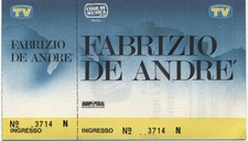 Fabrizio andrè biglietto usato Fabrizio andrè biglietto usato  Villorba
