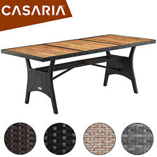 CASARIA® Polirattan Stół ogrodowy 190x90cm Akacja Ogród Taras Stół do jadalni Stół na sprzedaż  Wysyłka do Poland