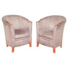 Pair vintage suede for sale  PULBOROUGH